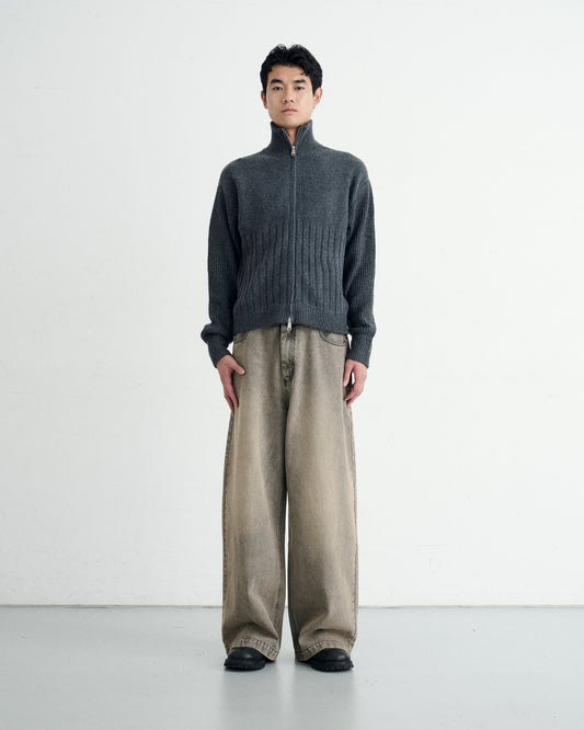 CORE STRAIGHT DENIM / BROWN