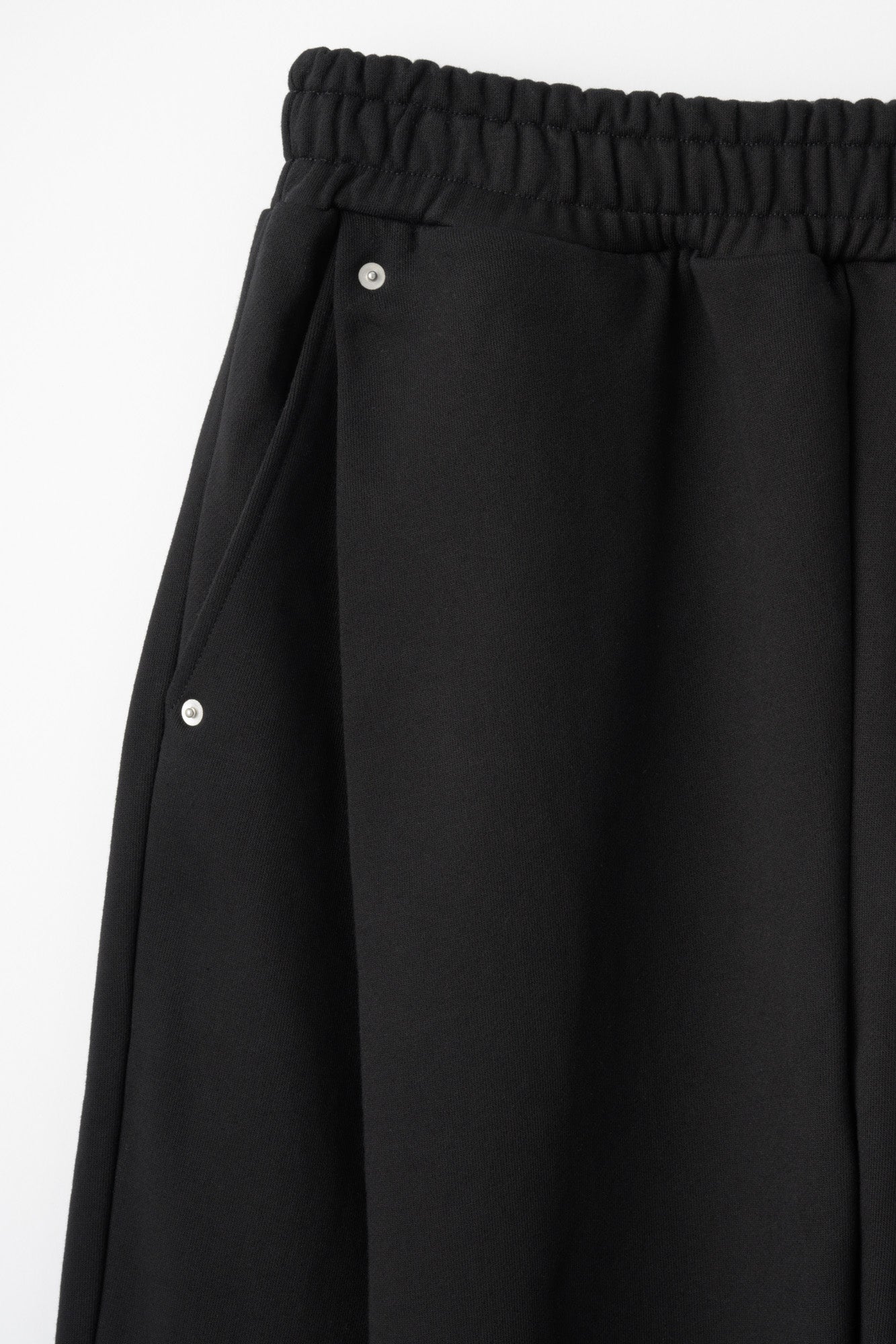 DEEP TUCK SWEAT PANTS / BLACK