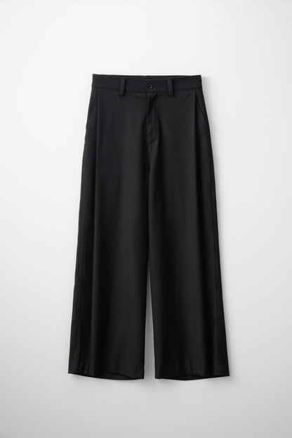 DEEP TUCK SLACKS / BLACK