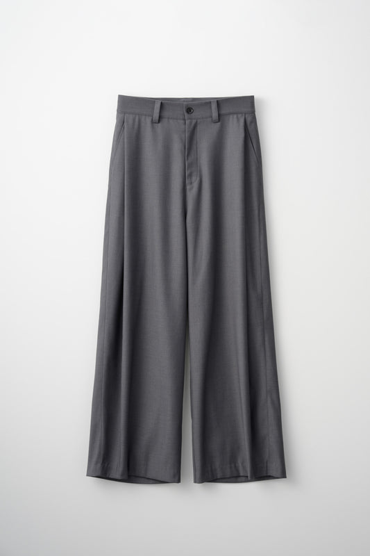 DEEP TUCK SLACKS / GRAY