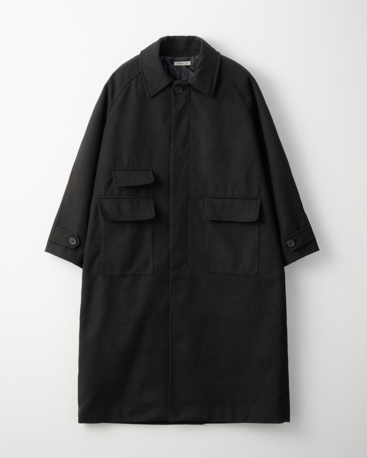 MELTON LONG COAT / BLACK