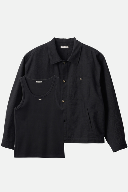 STRUCTURE LONG SLEEVE SHIRT × SIGNATURE LOGO TANK TOP