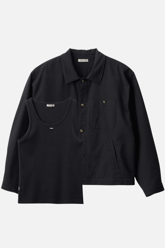 STRUCTURE LONG SLEEVE SHIRT × SIGNATURE LOGO TANK TOP