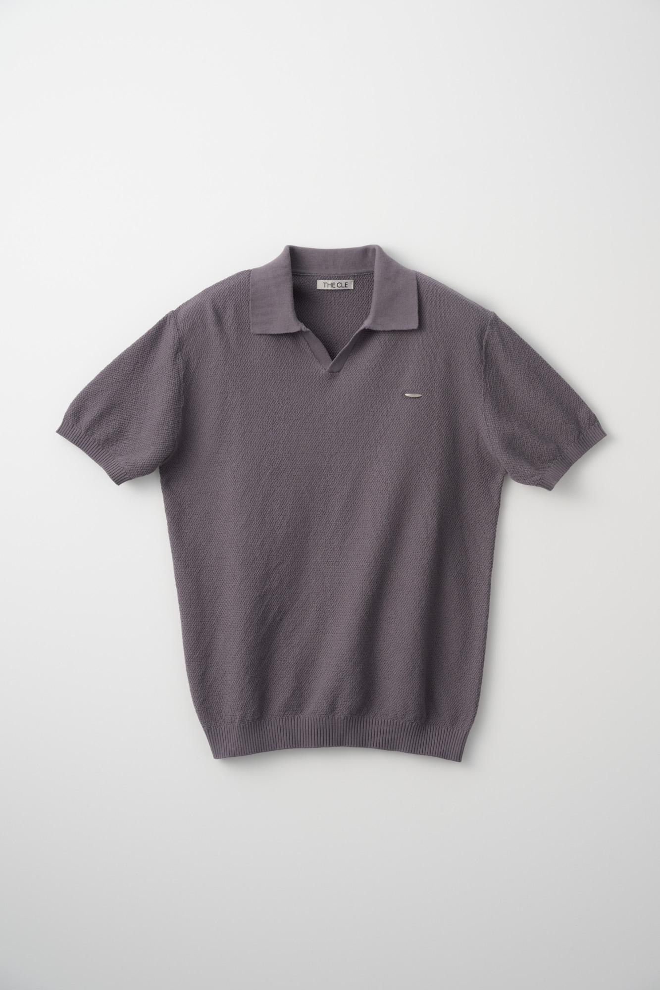 KNIT POLO SHIRT / LIGHT GRAY
