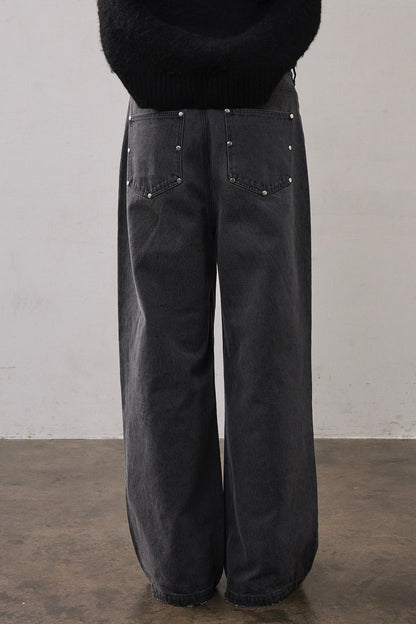 STUDS DENIM / GRAY