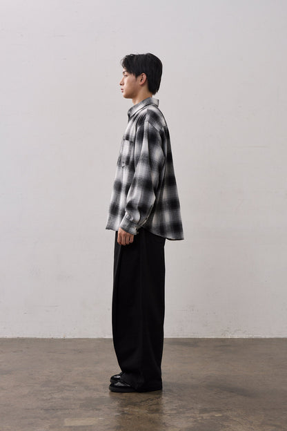 DEEP TUCK SWEAT PANTS / BLACK