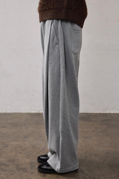 DEEP TUCK SWEAT PANTS / GRAY