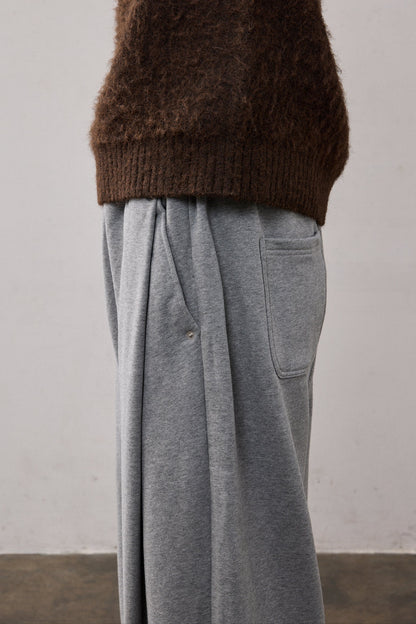 DEEP TUCK SWEAT PANTS / GRAY