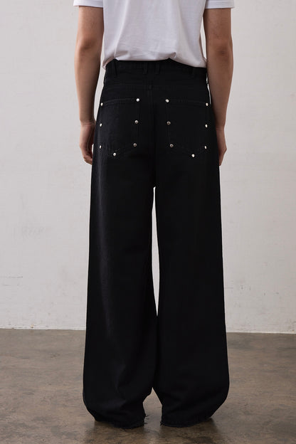 STUDS DENIM / BLACK