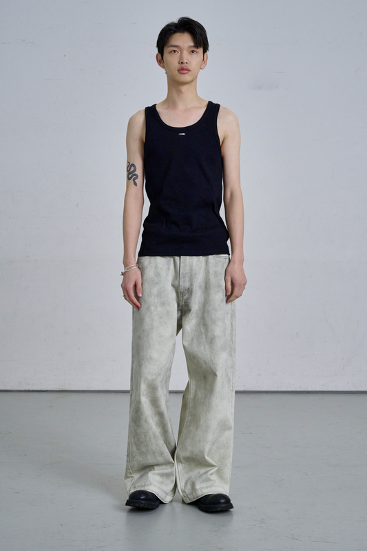 SIGNATURE LOGO TANK TOP / BLACK