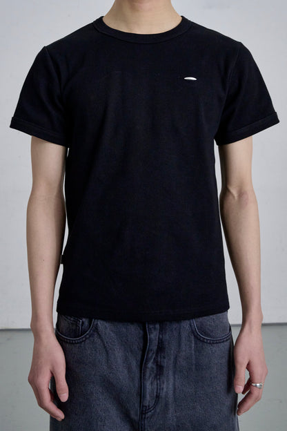 TIGHT RIB T-SHIRTS / BLACK