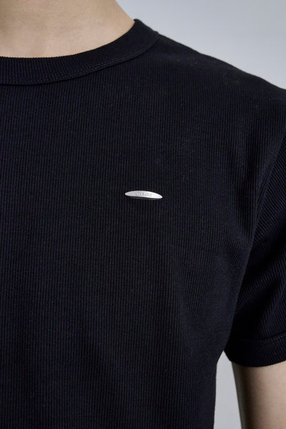 TIGHT RIB T-SHIRTS / BLACK