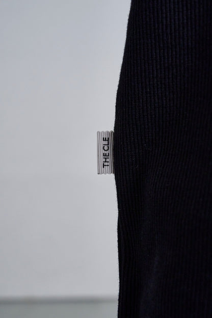 TIGHT RIB T-SHIRTS / BLACK