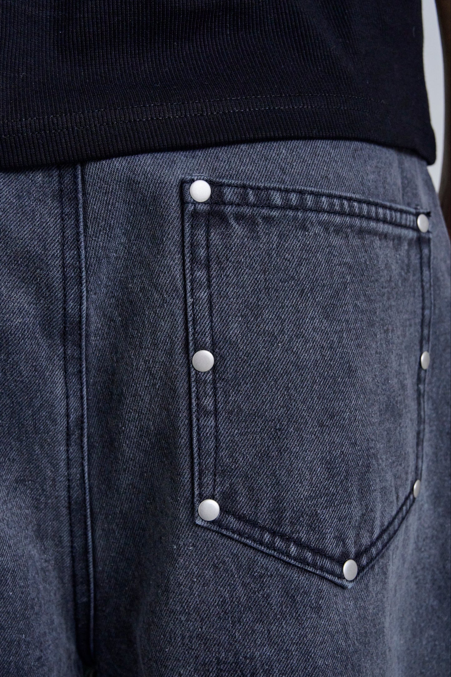 STUDS DENIM / GRAY