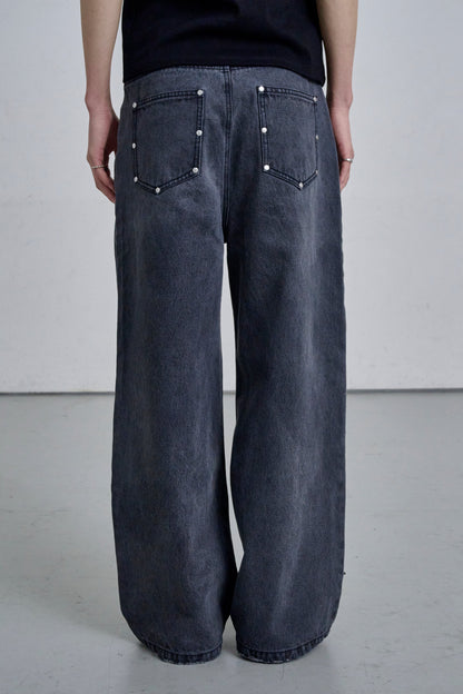 STUDS DENIM / GRAY