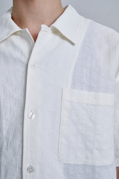 OPEN COLLAR SHIRT / WHITE