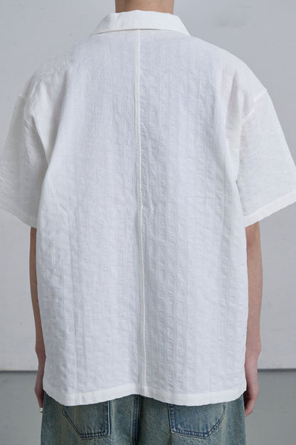 OPEN COLLAR SHIRT / WHITE
