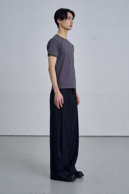 TIGHT RIB T-SHIRTS / GRAY