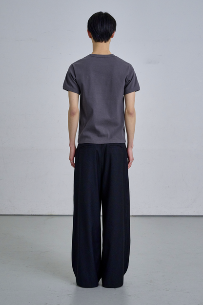 TIGHT RIB T-SHIRTS / GRAY