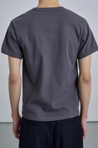 TIGHT RIB T-SHIRTS / GRAY