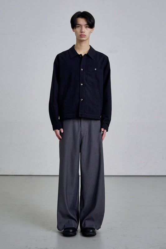 DEEP TUCK SLACKS / GRAY