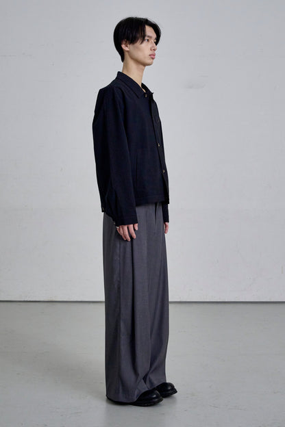 DEEP TUCK SLACKS / GRAY