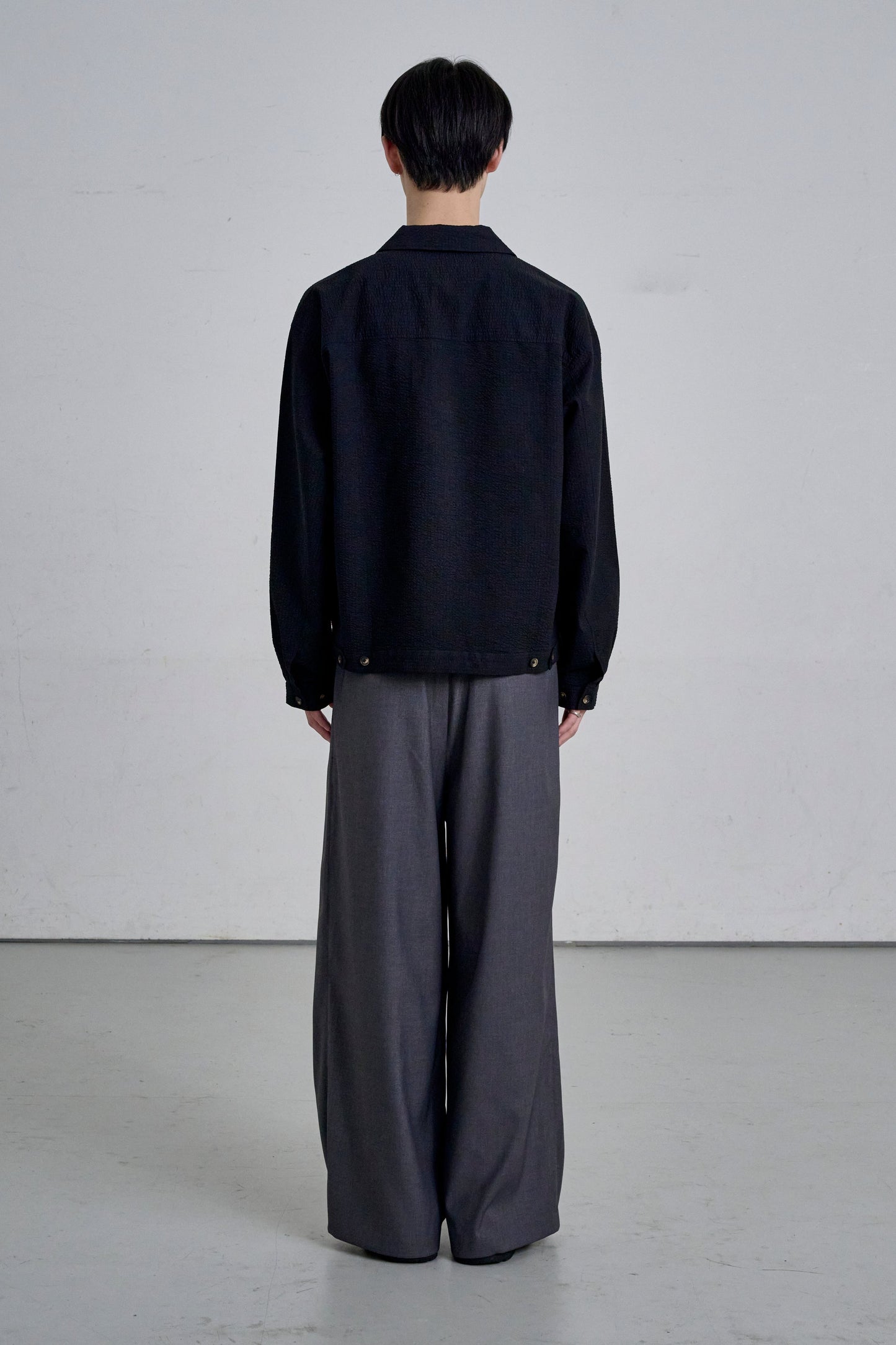 DEEP TUCK SLACKS / GRAY