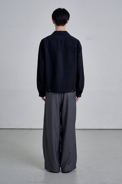 DEEP TUCK SLACKS / GRAY