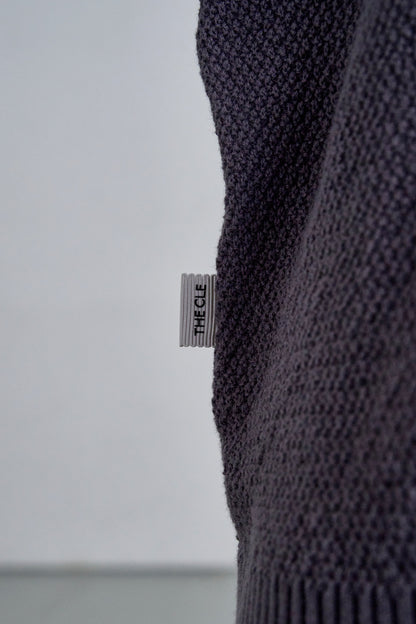 KNIT POLO SHIRT / LIGHT GRAY