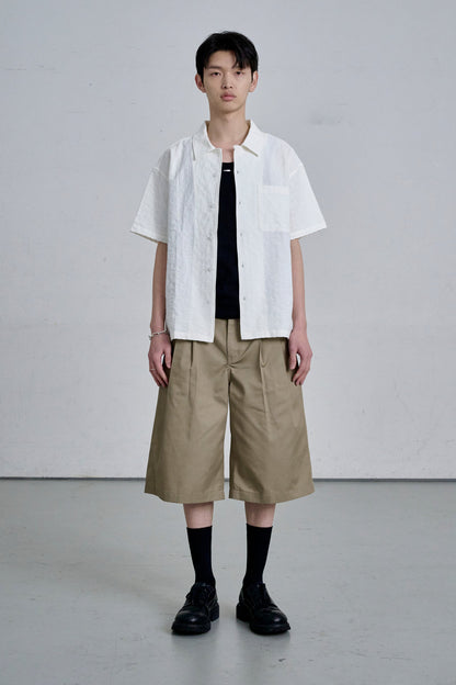 OPEN COLLAR SHIRT / WHITE