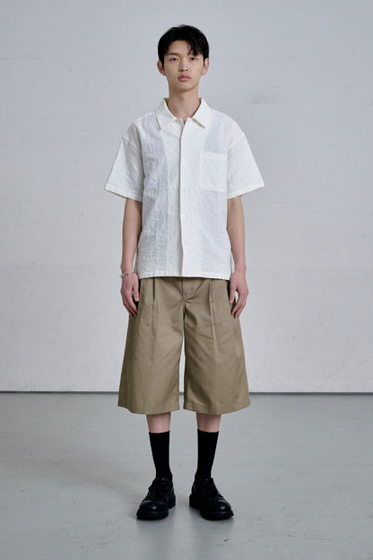 OPEN COLLAR SHIRT / WHITE