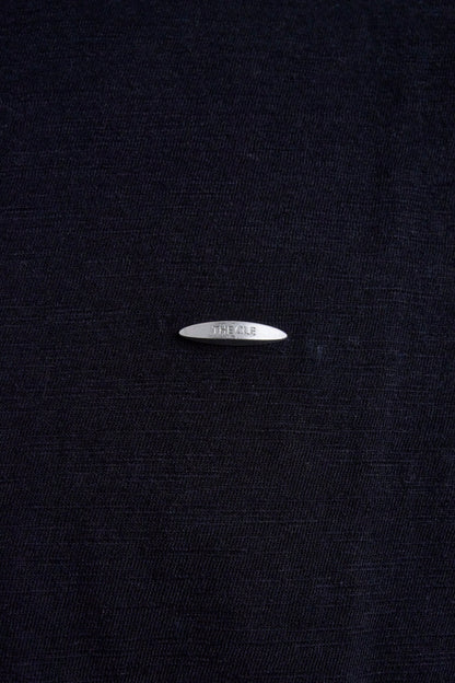 RAW EDGE LONG SLEEVE T-SHIRT / BLACK