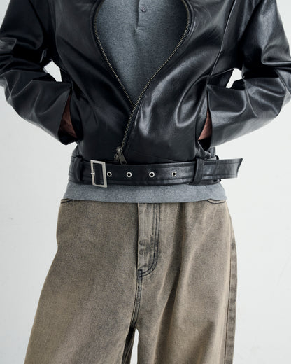 CORE STRAIGHT DENIM / BROWN