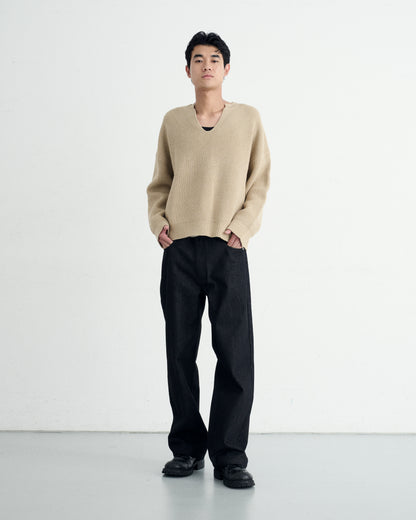 RIGID SLIM DENIM / BLACK