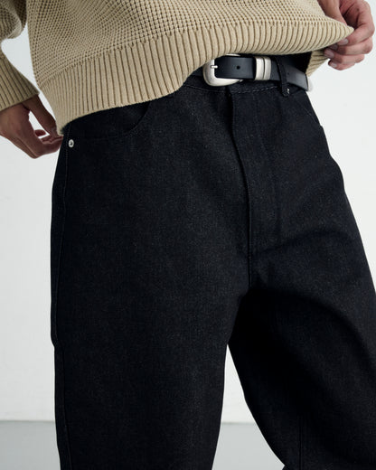 RIGID SLIM DENIM / BLACK