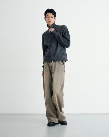 CORE STRAIGHT DENIM / BROWN