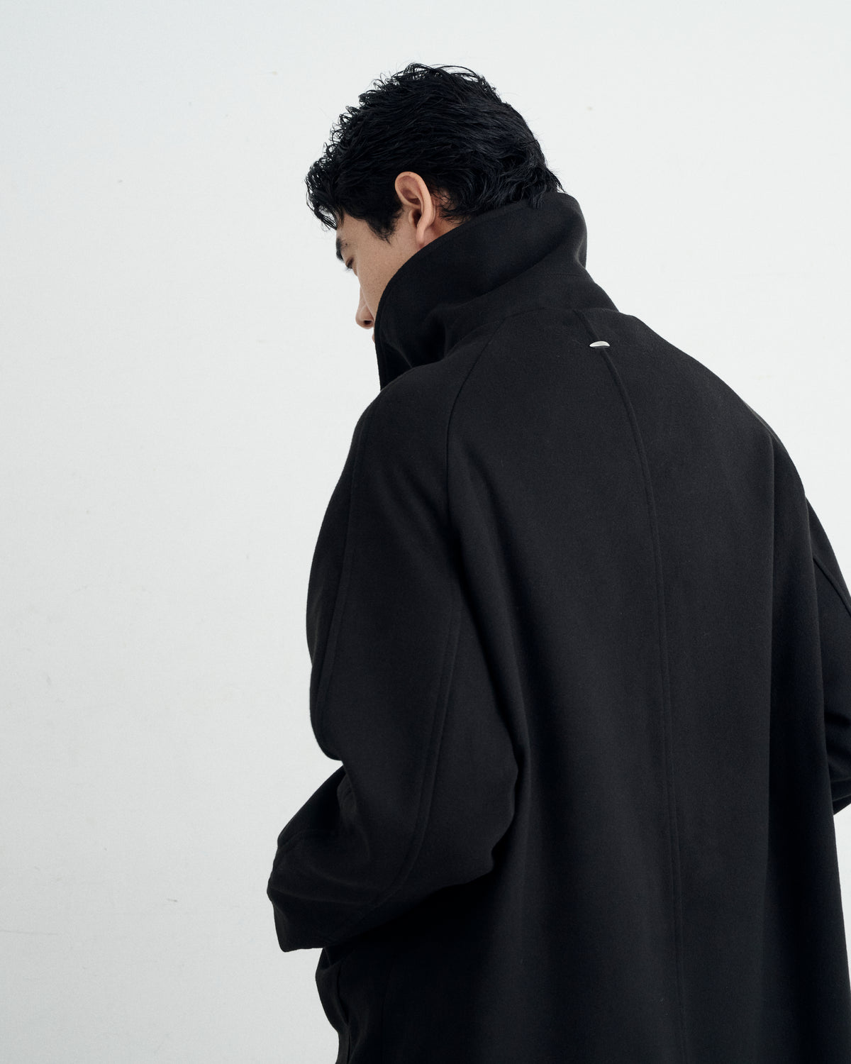 MELTON LONG COAT / BLACK