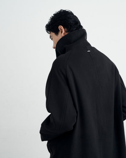 MELTON LONG COAT / BLACK