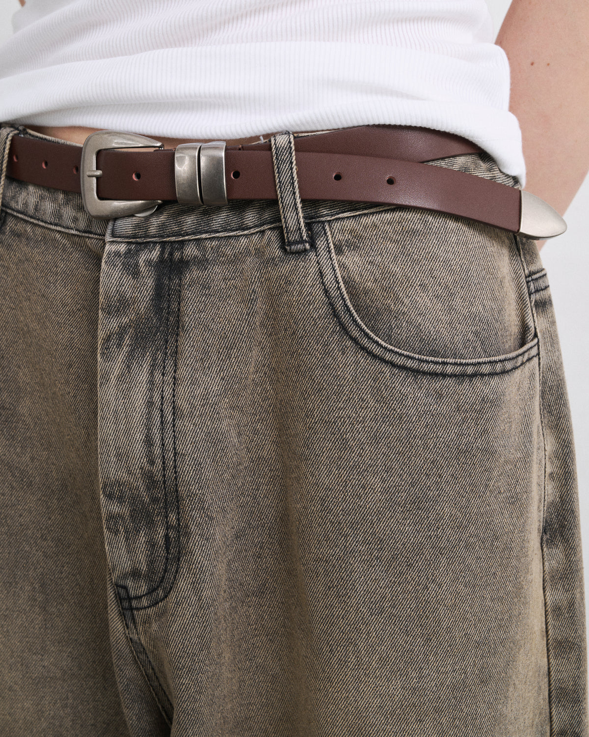BOLD WESTERN BELT / BROWN