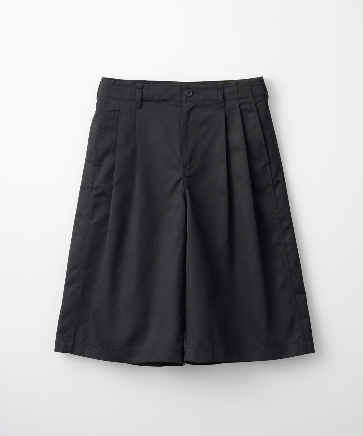 COTTON WIDE SHORTS / BLACK