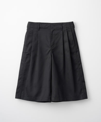 COTTON WIDE SHORTS / BLACK