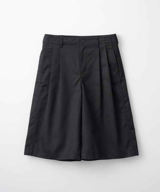COTTON WIDE SHORTS / BLACK