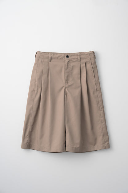 COTTON WIDE SHORTS / BEIGE