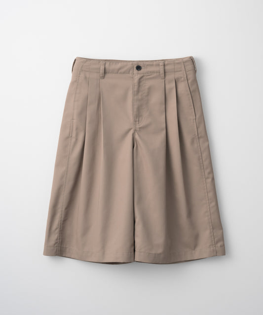 COTTON WIDE SHORTS / BEIGE