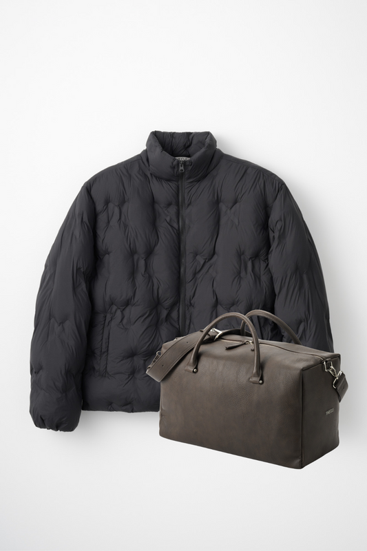 CLOUD DOWN × BOX BAG SET / BROWN