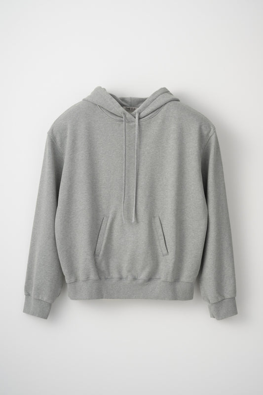 BACK LOGO SWEAT HOODIE / GRAY