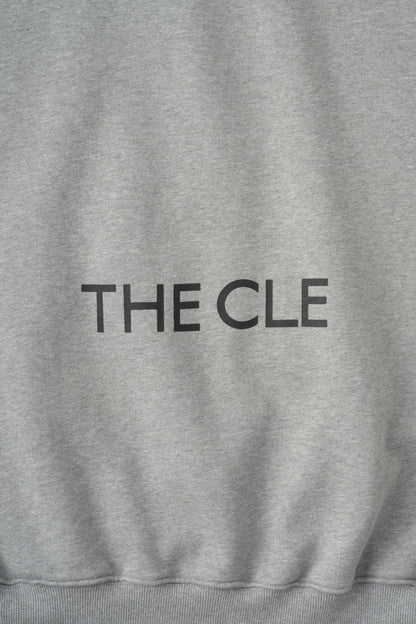 BACK LOGO SWEAT HOODIE / GRAY