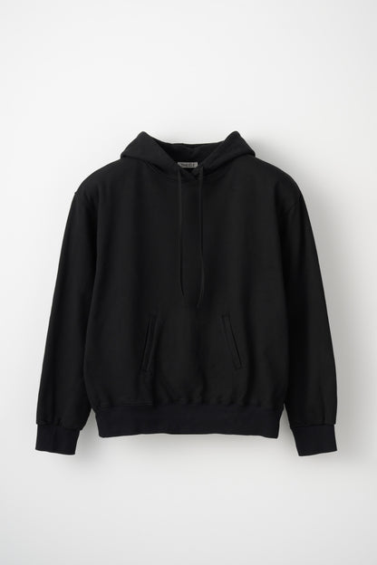 BACK LOGO SWEAT HOODIE / BLACK