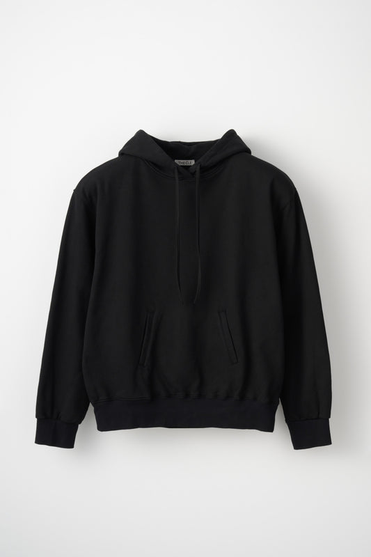 BACK LOGO SWEAT HOODIE / BLACK