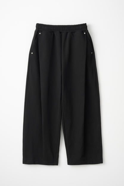 DEEP TUCK SWEAT PANTS / BLACK